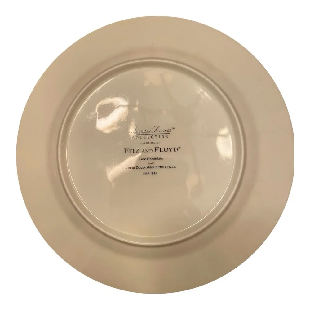 Pair of Fitz and Floyd salad plates “Gardendale” from the American Settings - Picture 6 of 7